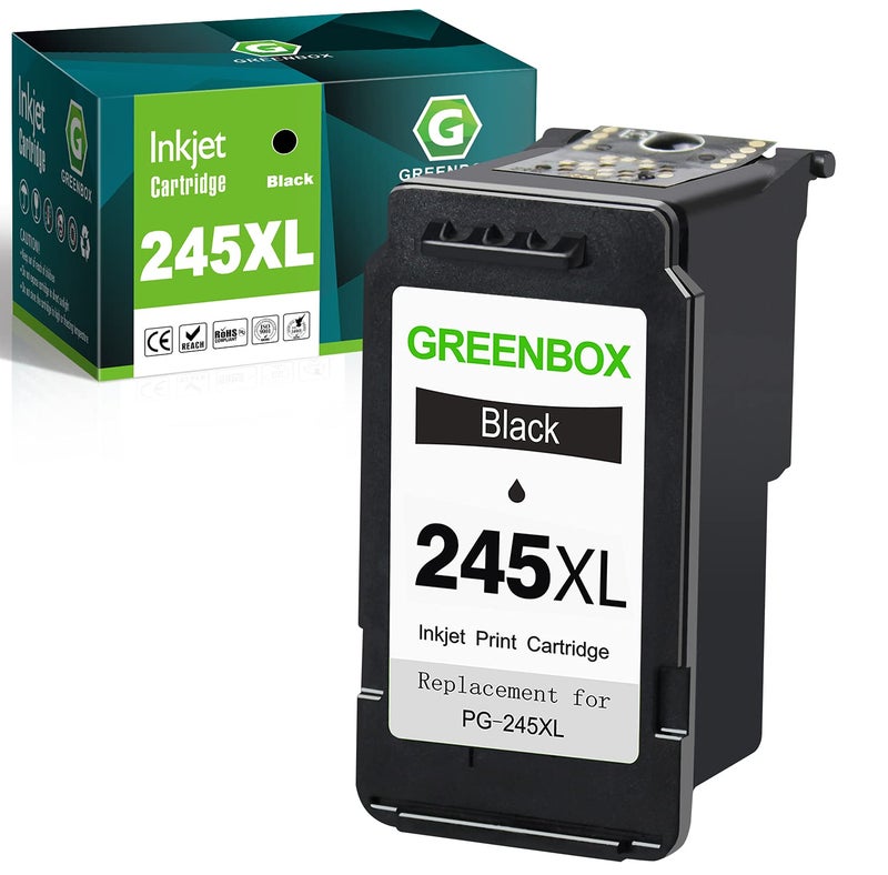 GREENBOX PG-245XL Ink Cartridge Black Replacement for Canon 245 245XL Ink Cartridges for PIXMA MX490 MX492 TR4520 TR4500 TS3322 TR4522 TS3122 TS3320 TS3100 MG2522 MG2522 Printer Ink 245XL, 1 Pack - Image 1